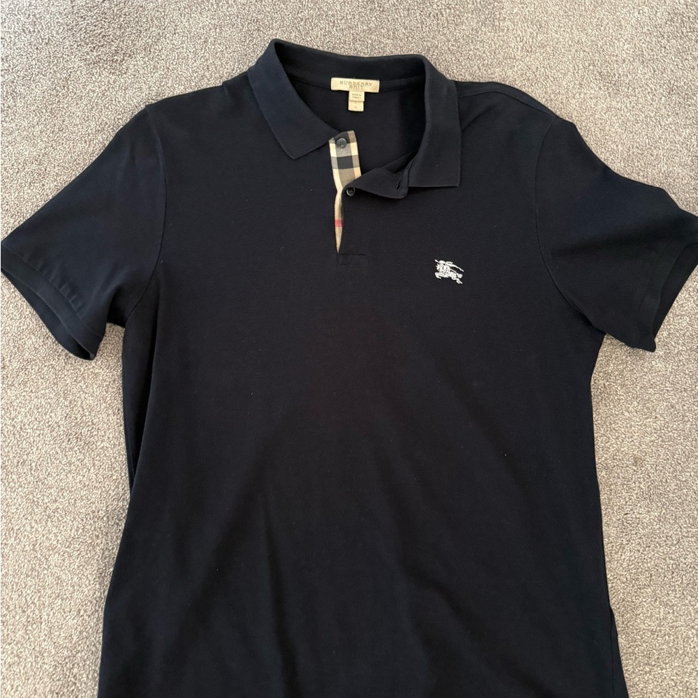 Burberry Navy Polo Shirt